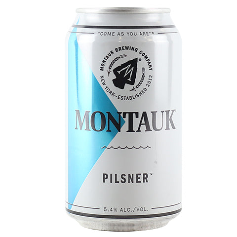 Montauk Pilsner by Montauk Brewing Co, beer label