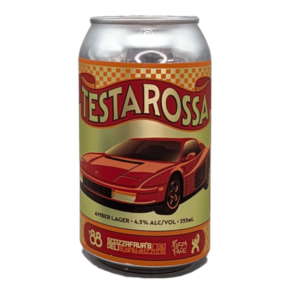 Testarossa Amber Lager by Eighty-Eight Brewing Co., beer label