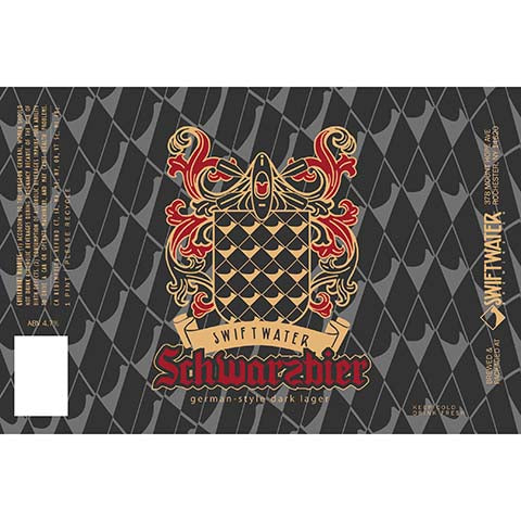 Swift Water Schwarzbier German-Style Dark Lager by Swift Water Brewing Co, beer label