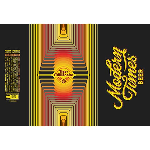 Modern Times Tiger Millionaire TIPA by Modern Times Beer, beer label