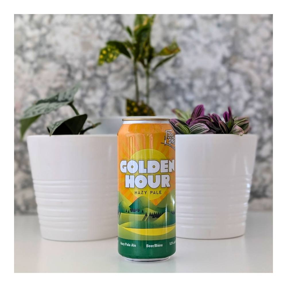 Golden Hour Hazy Pale Ale by Tool Shed Brewing Company, beer label