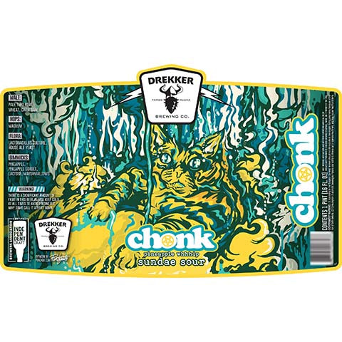Drekker Chonk Pineapple Whhhip Sundae Sour by Drekker Brewing Company, beer label