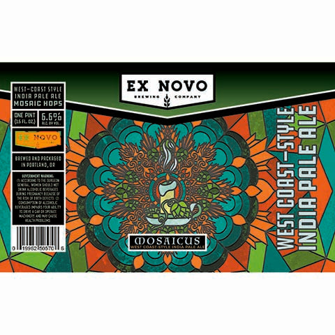 Ex Novo Mosaicus IPA by Ex Novo Brewing Co, beer label