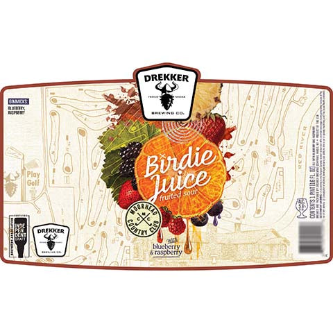 Drekker Birdie Juice Sour by Drekker Brewing Company, beer label
