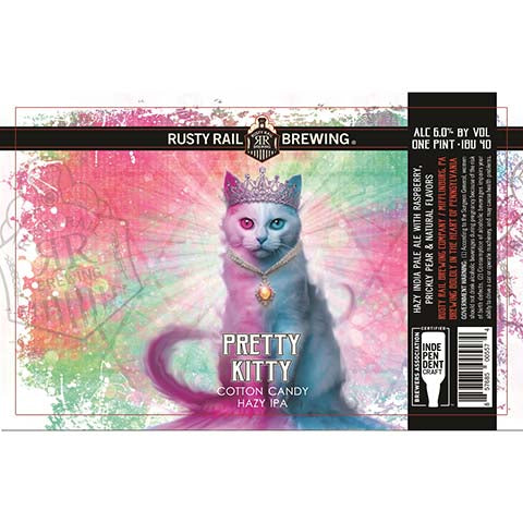 Rusty Rail Pretty Kitty Hazy IPA by Rusty Rail Brewing, beer label