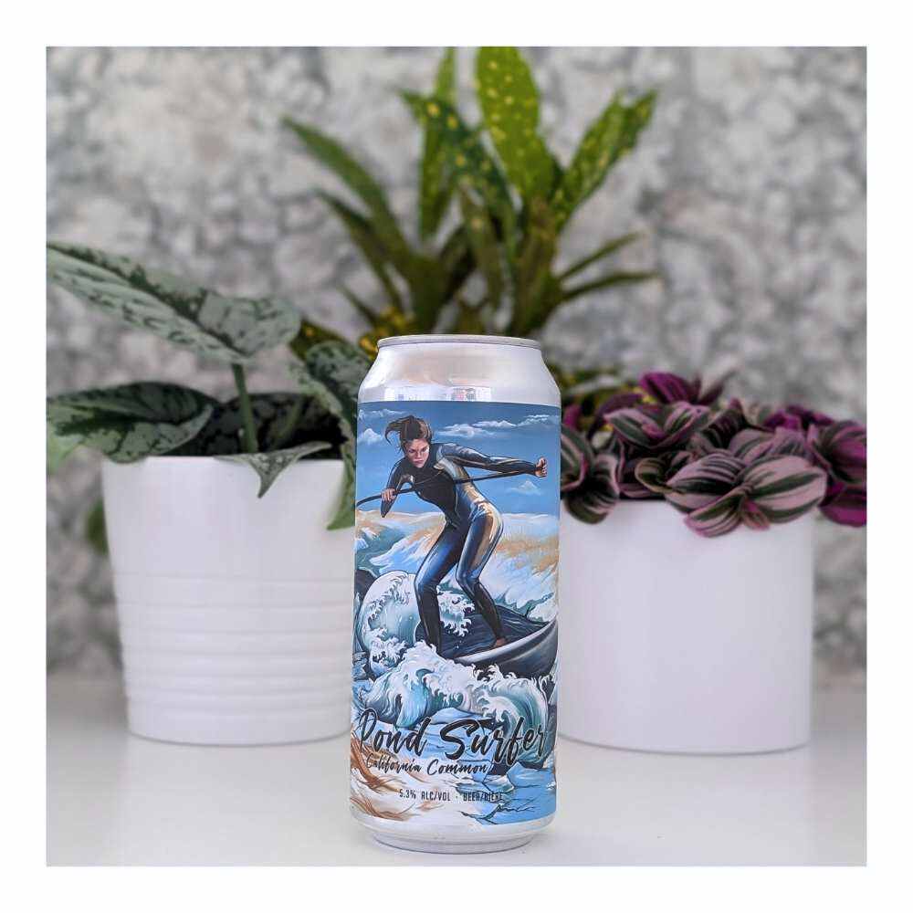 Pond Surfer California Common by Town Square Brewing Co., beer label