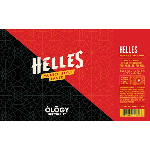 Ology Helles Lager by Ology Brewing Co, beer label