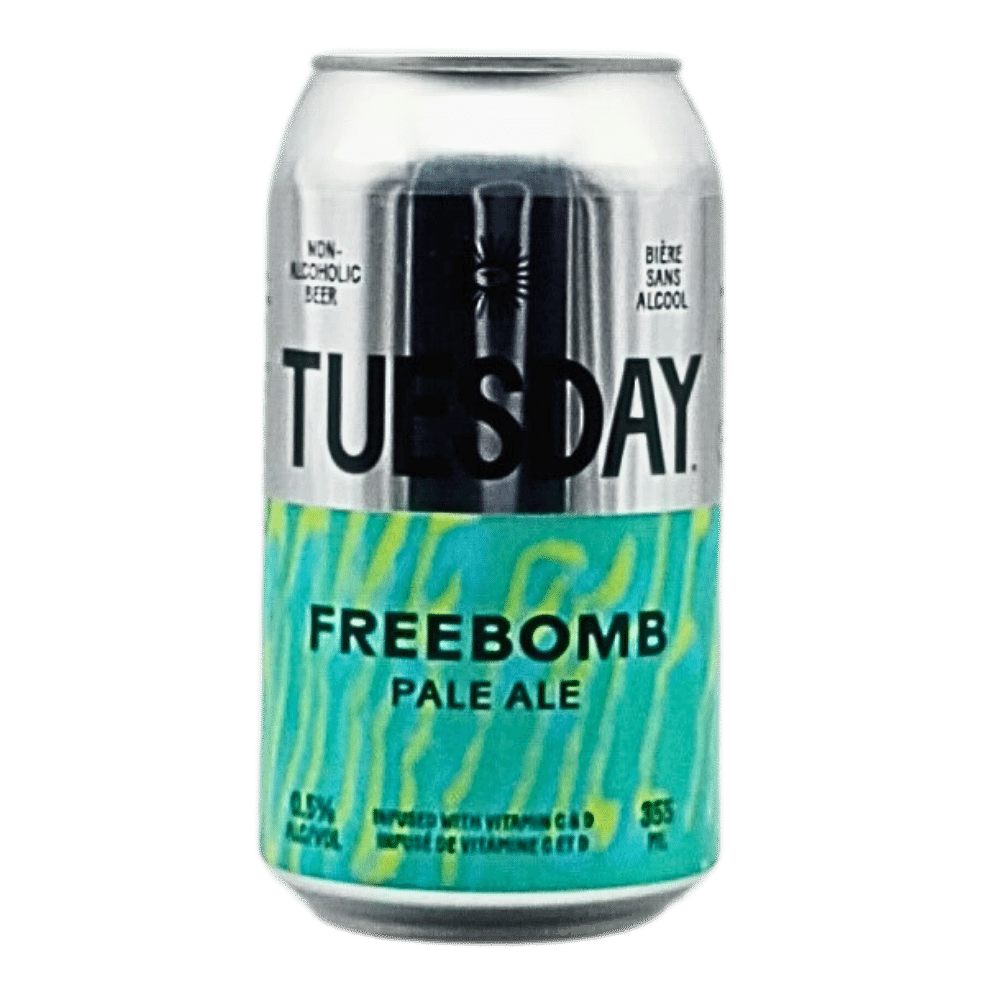 Freebomb Pale Ale Non-Alcoholic by Tuesday Brewing Co., beer label