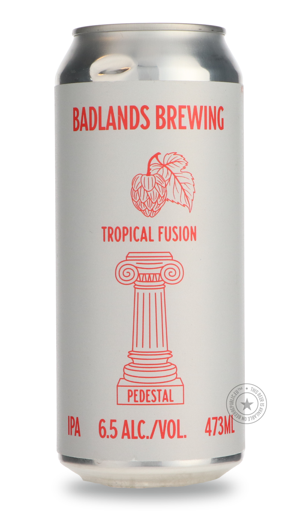 Pedestal Tropical Fusion by Badlands Brewery, beer label