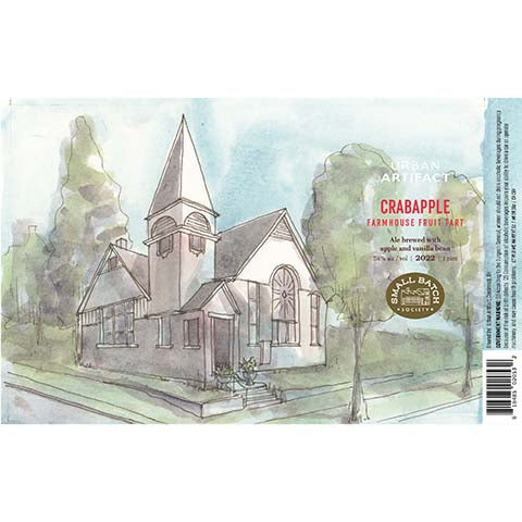 Urban Artifact Crabapple Farmhouse Fruit Tart Ale by Urban Artifact, beer label