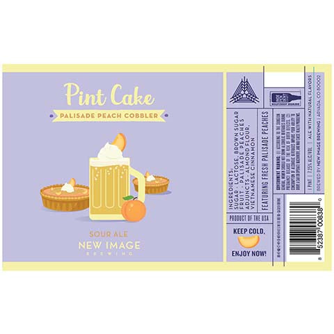 Pint Cake Palisade Beach Cobbler Sour Ale by New Image Brewing Co, beer label