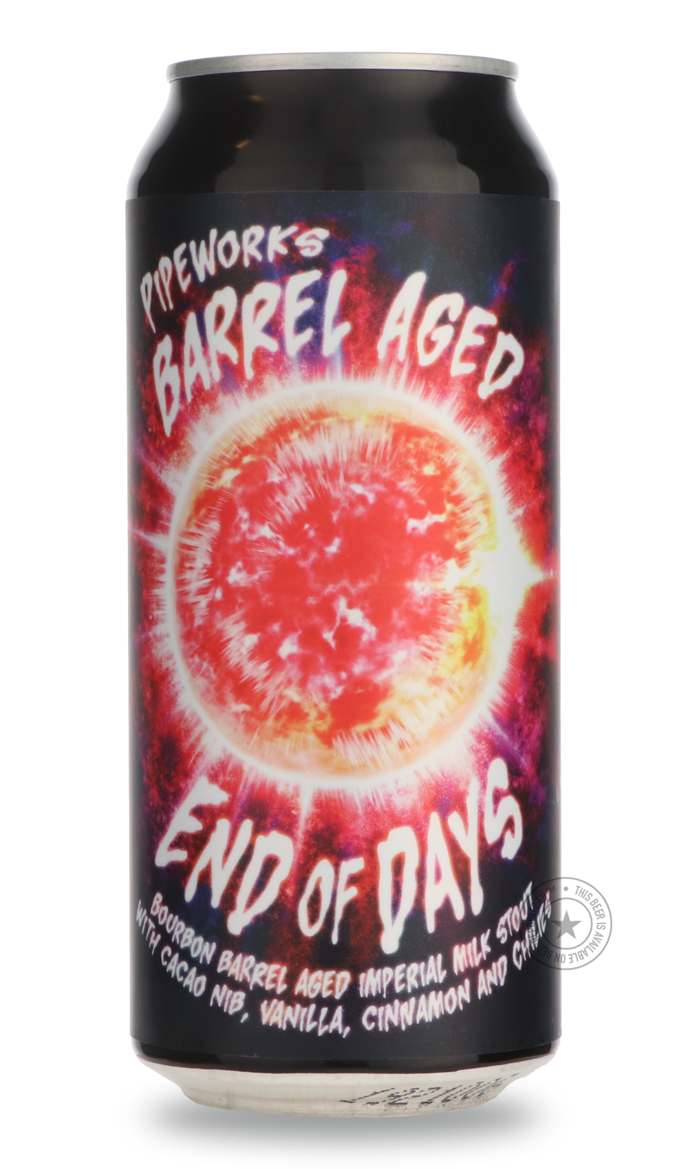 Barrel Aged End of Days by Pipeworks Brewing Co, beer label