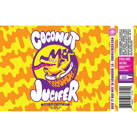 Gnarley Barley Coconut Jucifer Juicy IPA by Gnarley Barley, beer label