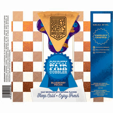 Wiley Roots Blueberry Pecan County Fair Cobbler by Wiley Roots Brewing Co, beer label