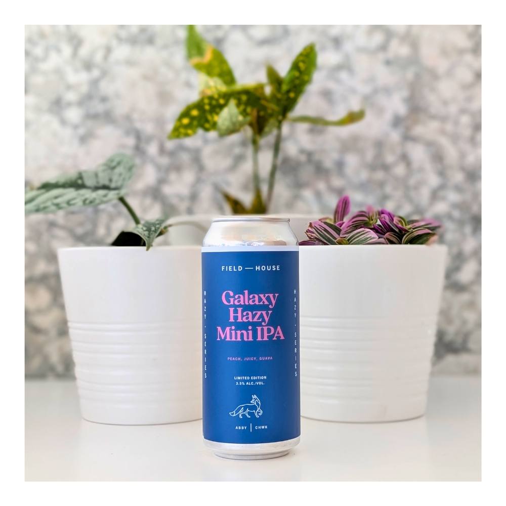 Galaxy Hazy Mini IPA by Field House Brewing Co., beer label
