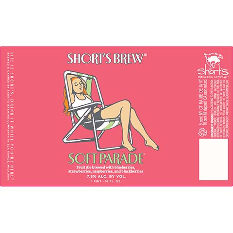 Short's Brew Soft Parade Fruit Ale by Short's Brewing Co, beer label