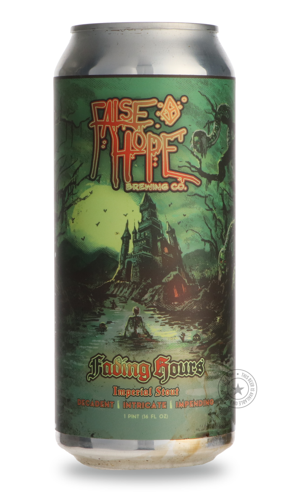 Fading Hours by False Hope, beer label