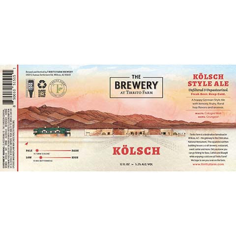 Tirrito Farm Kolsch Ale by Tirrito Farm Brewery, beer label