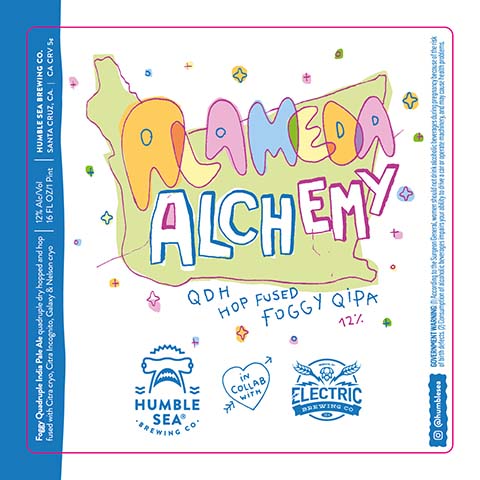 Humble Sea Alameda Alchemy QIPA by Humble Sea Brewing Co, beer label
