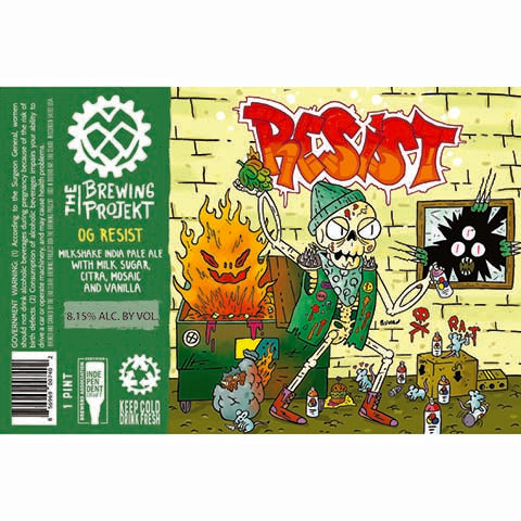 The Brewing Projekt OG Resist Milkshake IPA by The Brewing Projekt, beer label