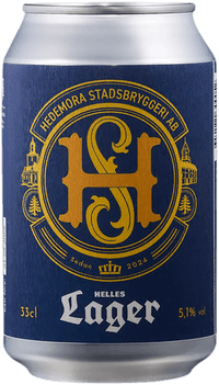 Helles Lager by Hedemora Stadsbryggeri AB, beer label