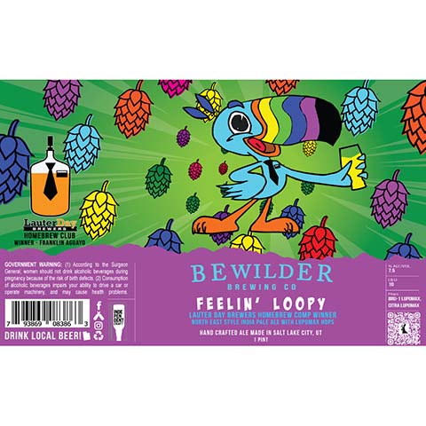 Bewilder Feelin' Loopy North East IPA by Bewilder Brewing Co, beer label