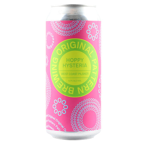 Original Pattern Hoppy Hysteria Pilsner by Original Pattern Brewing Company, beer label