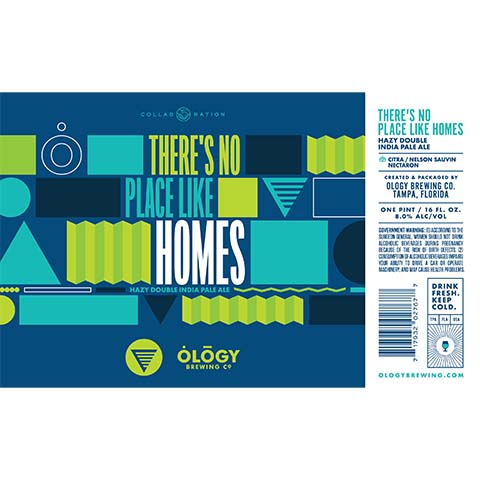 Ology There's No Place Like Homes Hazy DIPA by Ology Brewing Co, beer label