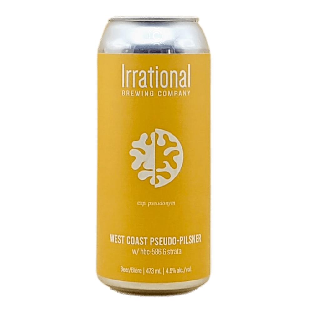 Exp. Pseudonym by Irrational Brewing Company, beer label