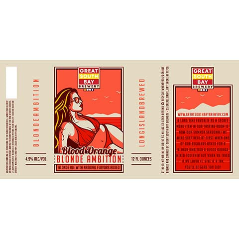 Great South Bay Blonde Ambition Blonde Ale by Great South Bay Brewery, beer label