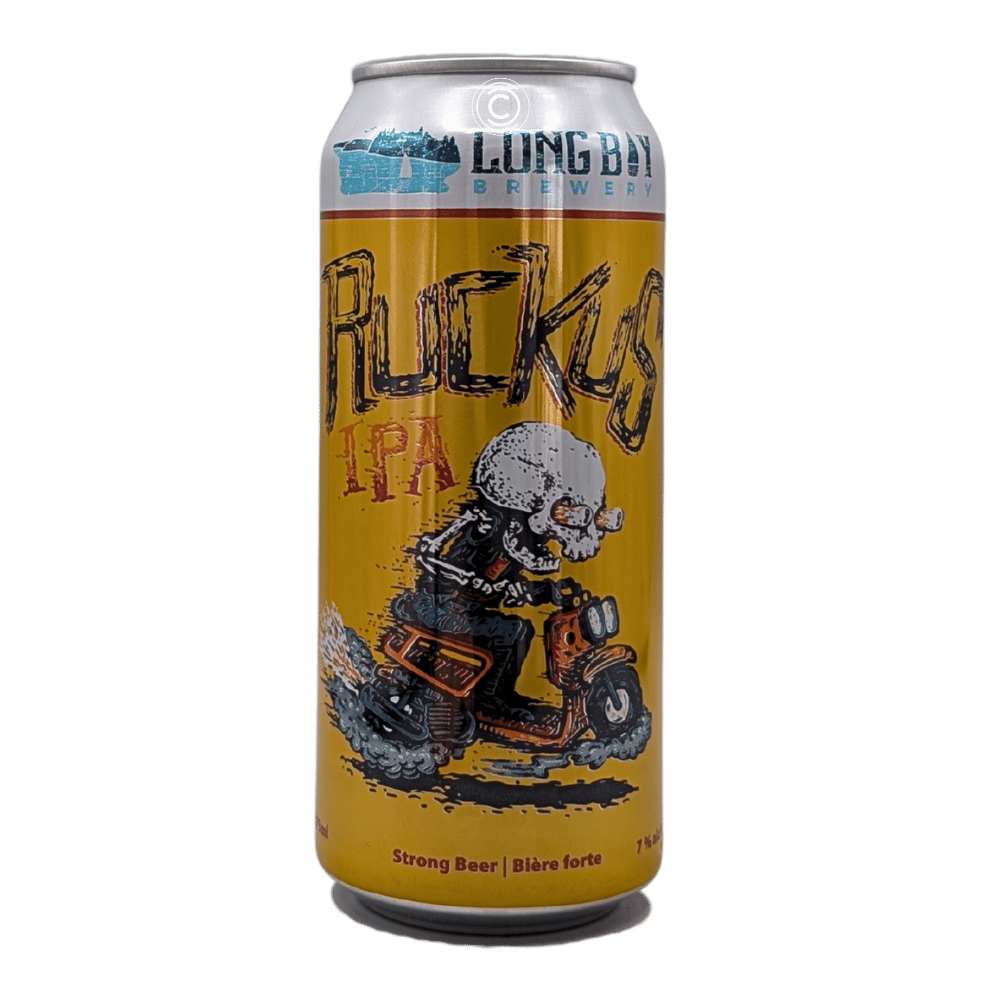Ruckus Hazy IPA by Long Bay Brewery, beer label