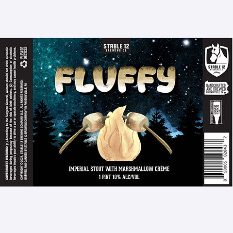 Stable 12 Fluffy Imperial Stout by Stable 12 Brewing Company, beer label