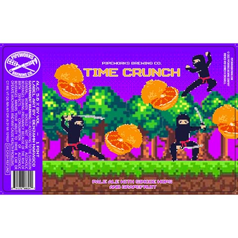 Pipeworks Time Crunch Pale Ale by Pipeworks Brewing Co, beer label