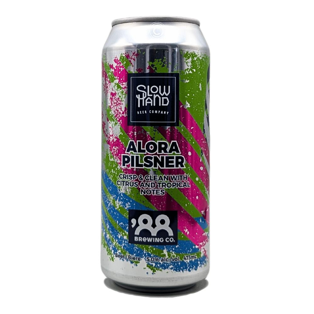 Company Alora Pilsner by Slow Hand Beer Company x Eighty-Eight Brewing Co., beer label