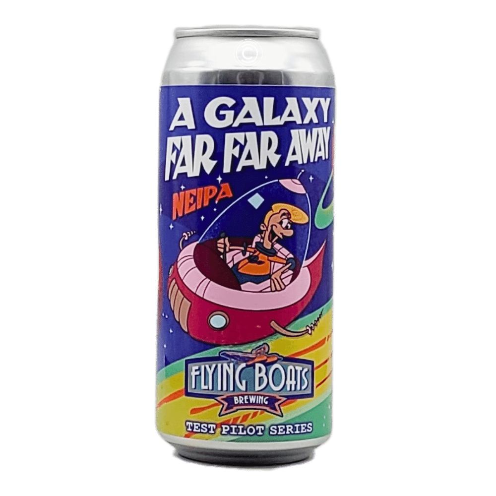 A Galaxy Far Far Away New England IPA by Flying Boats Brewing Company, beer label