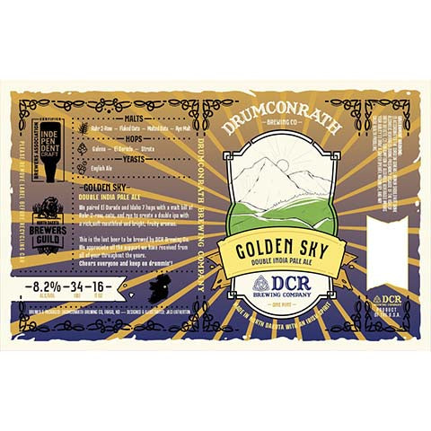 Drumconrath Golden Sky DIPA by Drumconrath Brewing Company, beer label