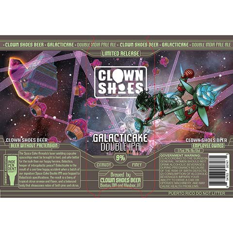Clown Shoes Galacticake DIPA by Clown Shoes, beer label