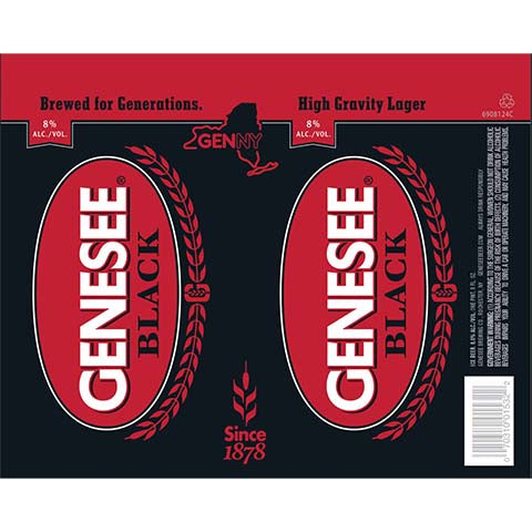 Genesee Black by Genesee Brewing Co., beer label