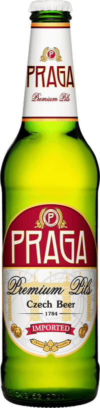 Praga Premium Pils by Pivovar Samson, beer label