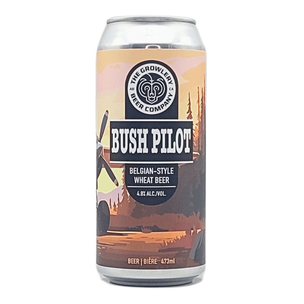 Bush Pilot Belgian Style Wheat Beer by The Growlery Beer Co., beer label