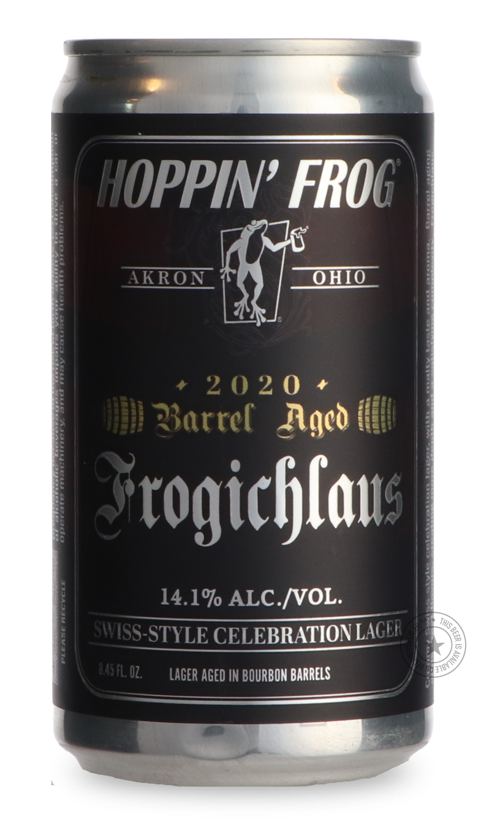 Barrel Aged Frogichlaus Swiss-Style Celebration by Hoppin' Frog, beer label