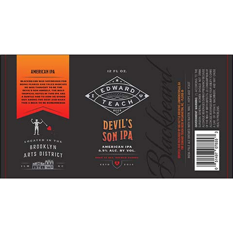 Edward Teach Devil's Son IPA by Big Kettle Brewing, beer label