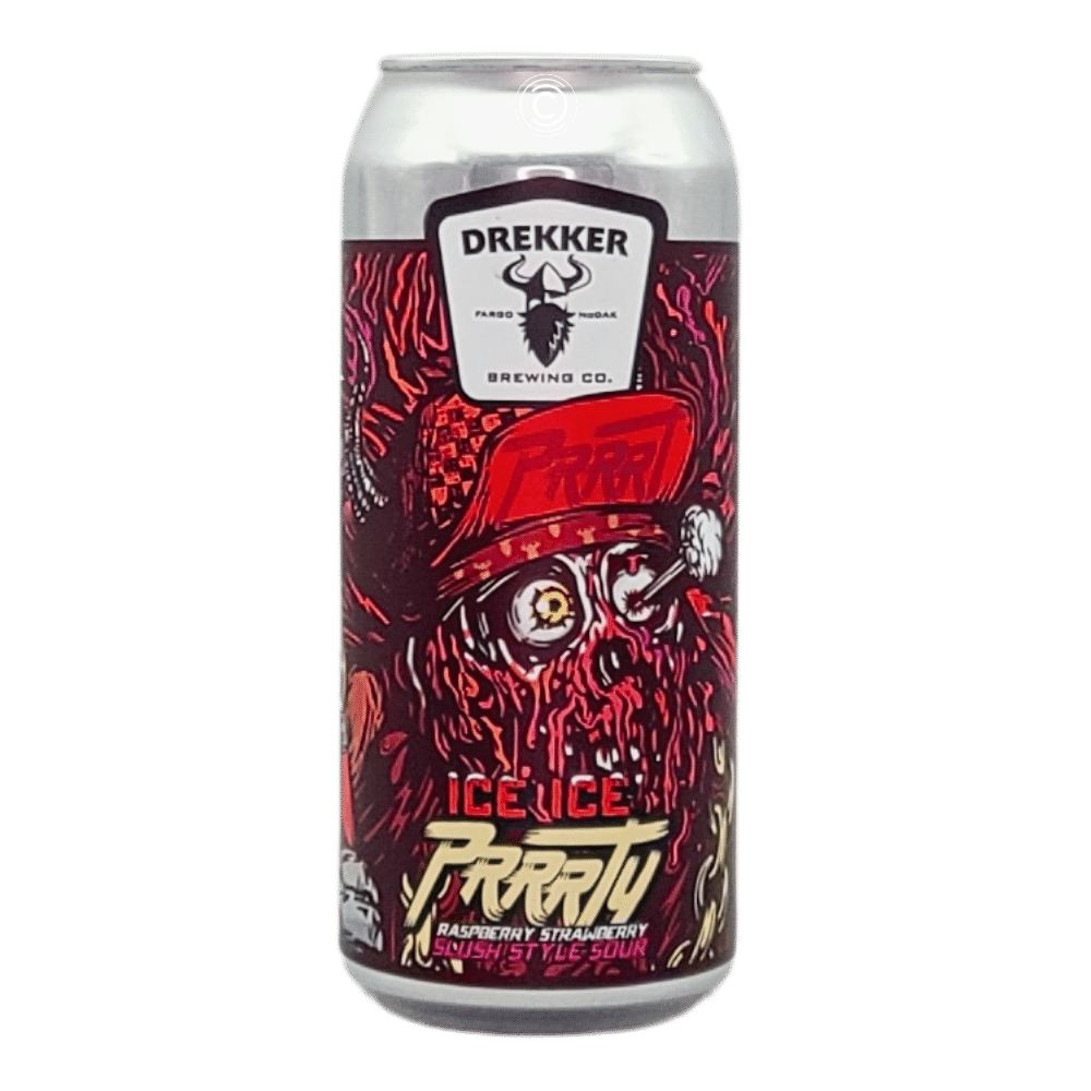 Ice Ice PRRRTY - Raspberry Strawberry Slush Sour by Drekker Brewing Company, beer label