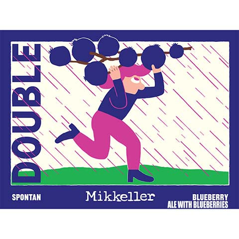 Mikkeller Spontan Double Blueberry by Mikkeller, beer label