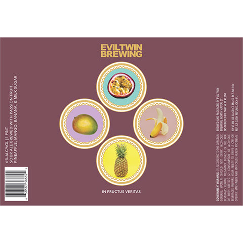 Evil Twin In Fructus Veritas Sour by Evil Twin Brewing, beer label