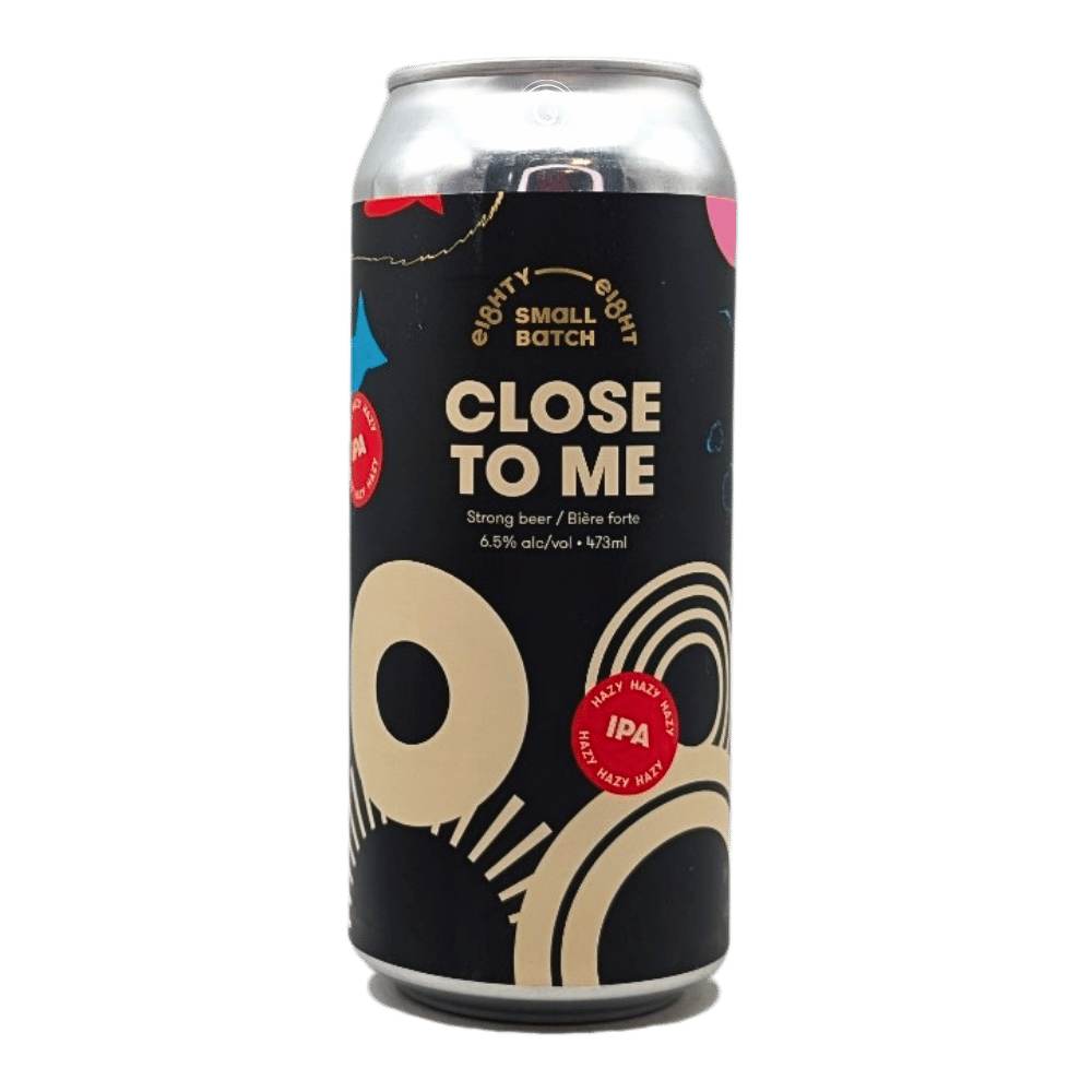 Close to Me Hazy IPA by Eighty Eight Brewing Co., beer label