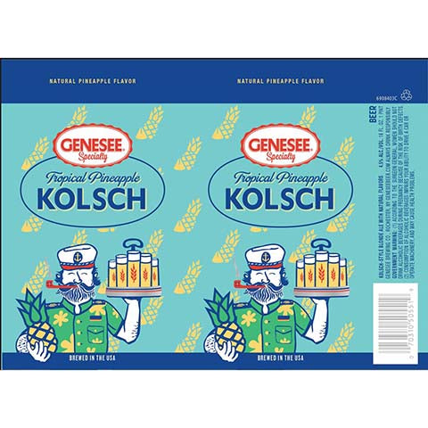 Genesee Tropical Pineapple Kolsch by Genesee Brewing Co., beer label