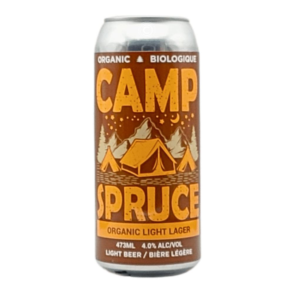 Camp Spruce Organic Light Lager by Big Spruce Brewing, beer label