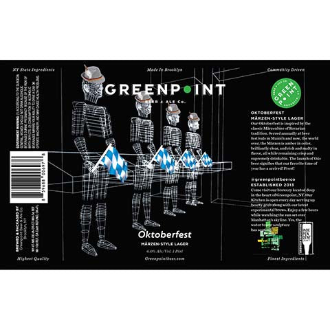 Green Point Oktoberfest Lager by Green Point Beer Co., beer label