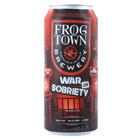 Frogtown War On Sobriety Double IPA by Frogtown Brewery, beer label